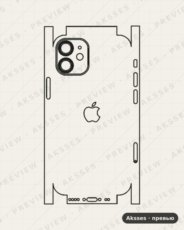 Лекало iPhone 12 Mini 3.0 для iPhone 12 Mini, All Inclusive, Logo
