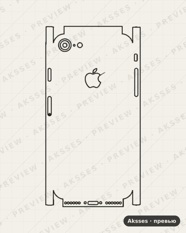 Лекало для iPhone 7, All Inclusive, Logo