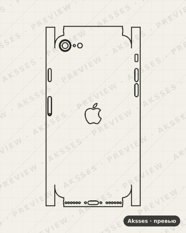 Лекало iPhone SE 2020 3.0 для iPhone SE 2020, All Inclusive, Logo
