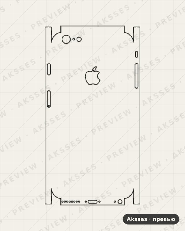 Лекало для iPhone 6 Plus, All Inclusive, Logo