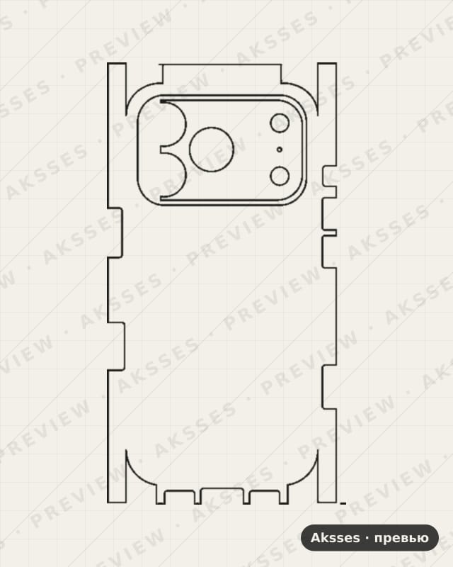 Лекало для iPhone 18 Pro, All Inclusive, Clear, Flexy