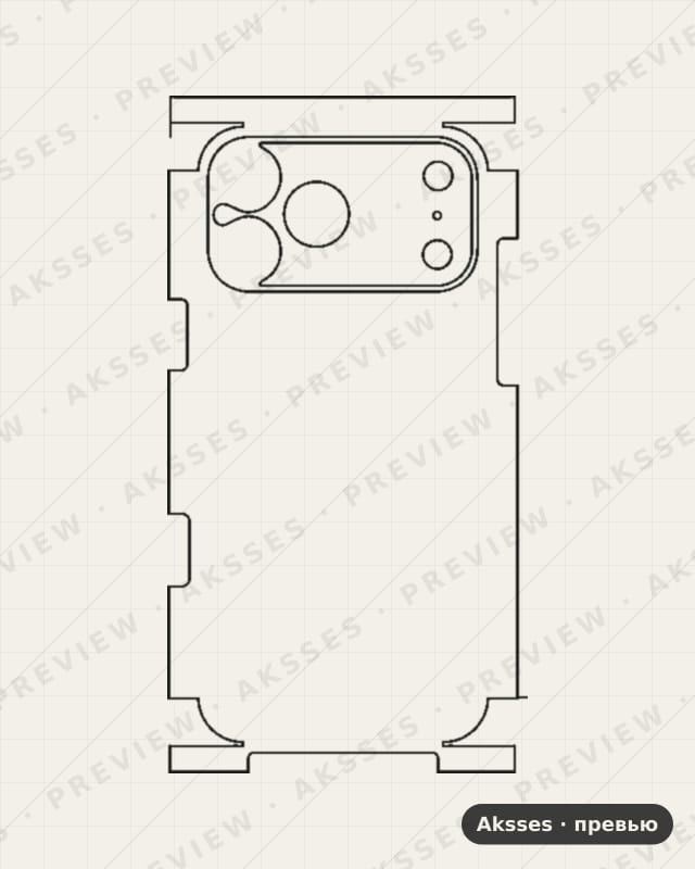 Лекало для iPhone 18 Pro Max, All Inclusive, Clear, Esim, Flexy