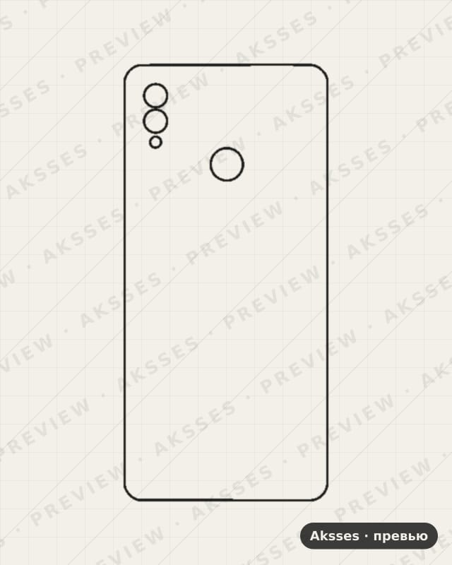 Лекало Note 10 для Honor Note10, Back Sticker