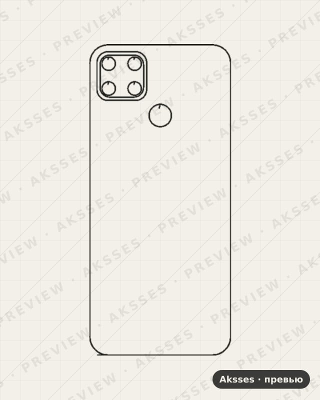Лекало для C-ser. REALME C25, Back