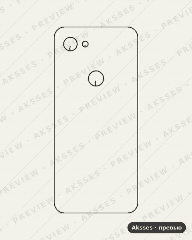 Лекало для Google Pixel 3A, Back
