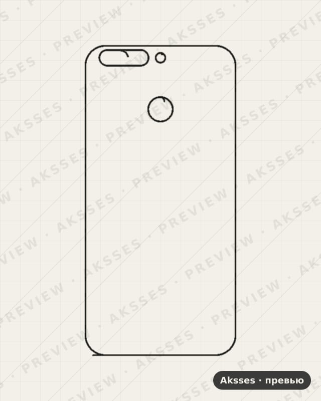 Лекало для Honor 8 Pro, Back Cover