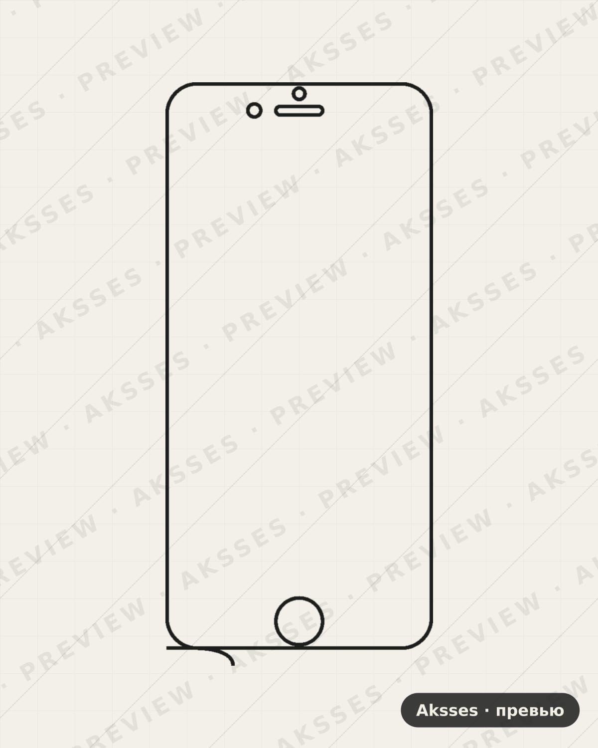 Лекало для iPhone 6S, Front Full, Matte