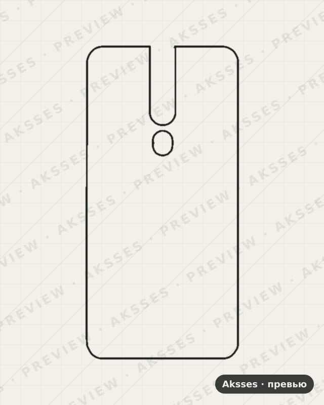 Лекало Honor Play 6X V2 для Honor Play 6X, Back