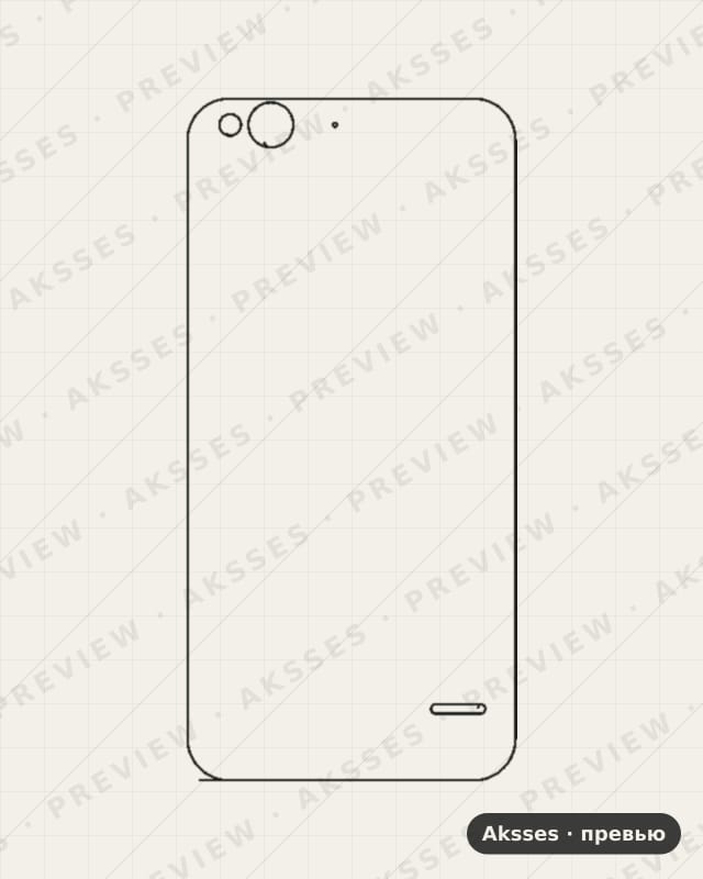 Лекало для ZTE Blade S6, Back
