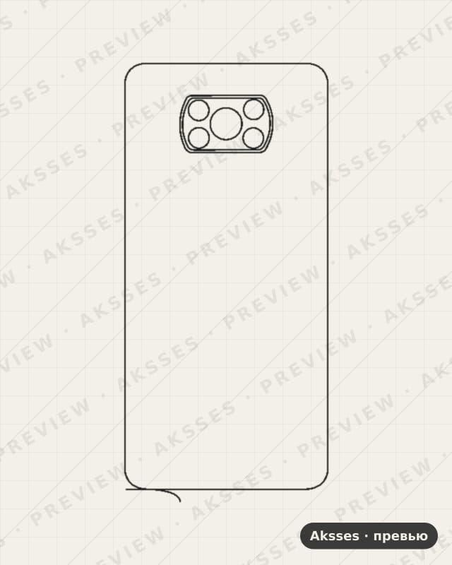 Лекало для POCO-SERIES Poco X3 Pro, Back