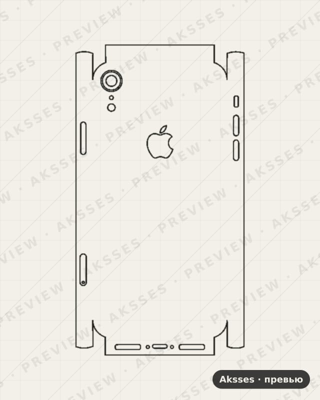 Лекало iPhone XR V2 для iPhone XR, All Inclusive, Logo