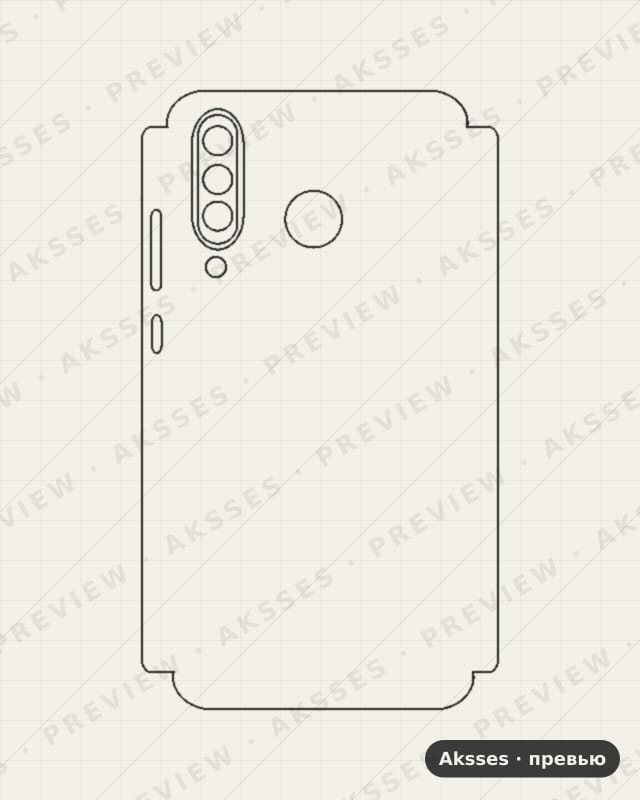 Лекало для Honor 20i, Half Cover