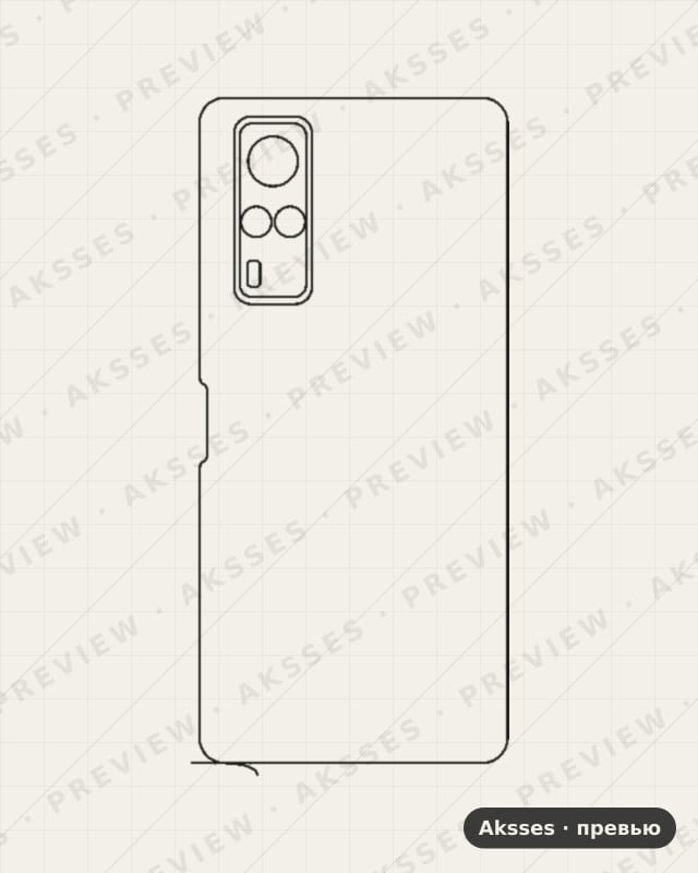 Лекало для Vivo Y53S, Back