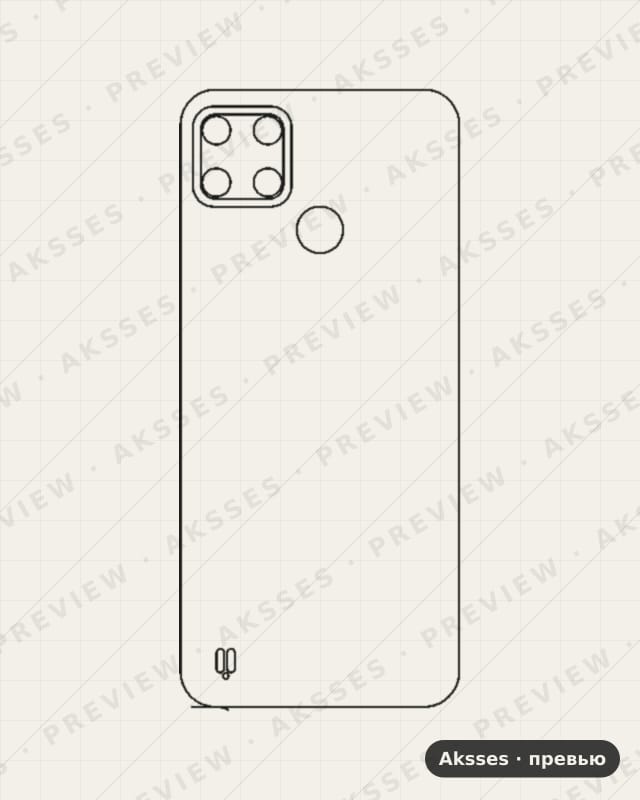 Лекало для C-ser. REALME C21Y, Back