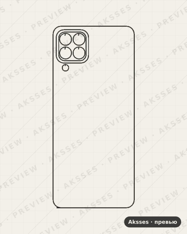 Лекало для Samsung Galaxy M22, Back