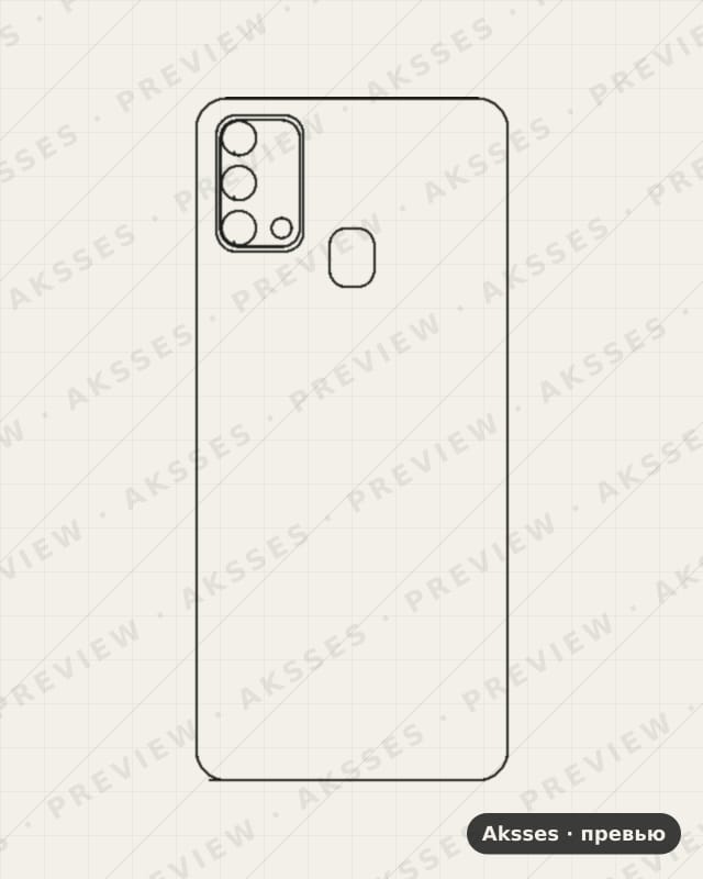 Лекало для Samsung Galaxy F41, Back