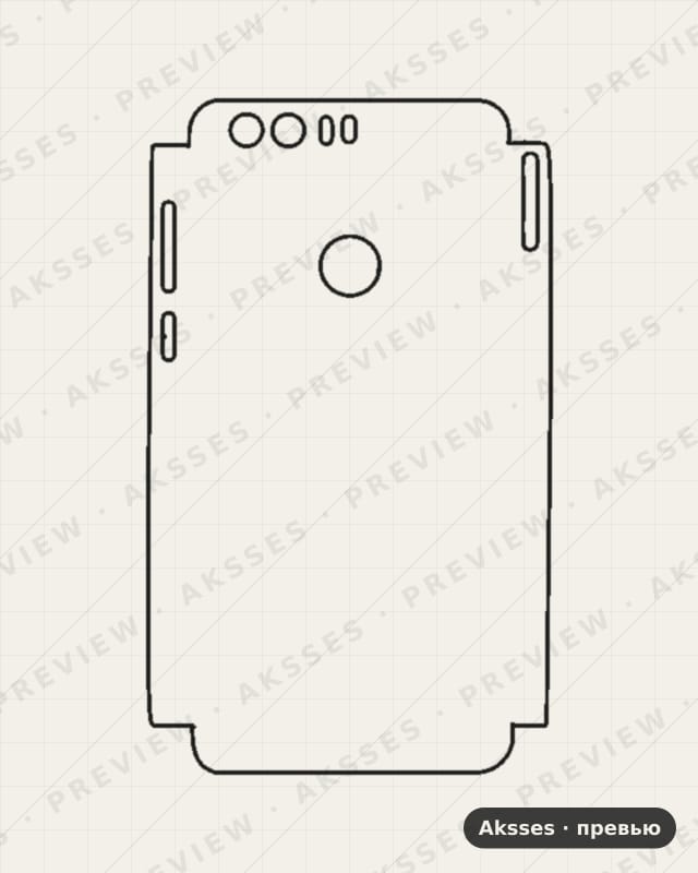 Лекало для Honor 8, Half Cover