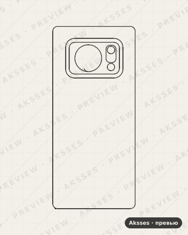 Лекало для Sharp Aquos R6, Back