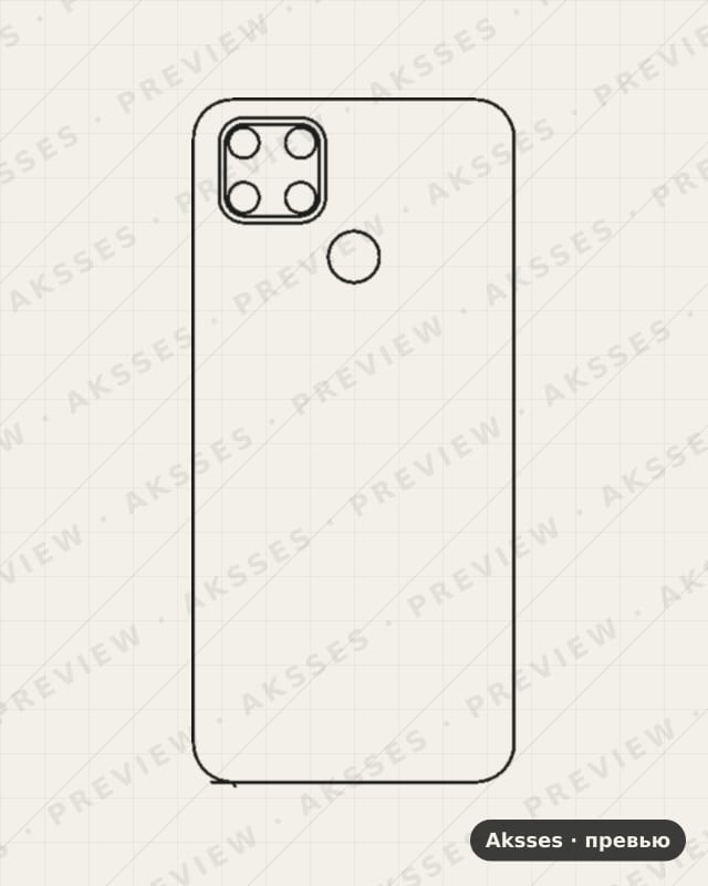 Лекало для C-ser. REALME C25s, Back