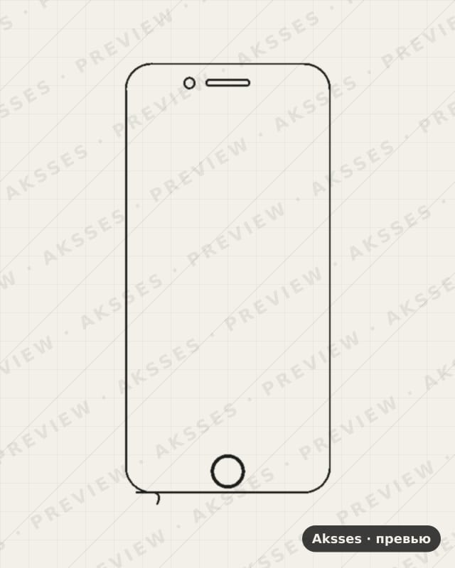 Лекало для iPhone 8 Plus, Front Shell, Matte, Touch
