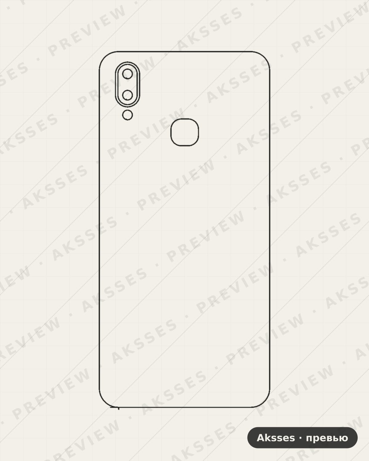 Лекало для Vivo Y93 Lite, Back
