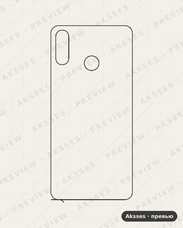 Лекало для Honor 20 LITE (Global), Back