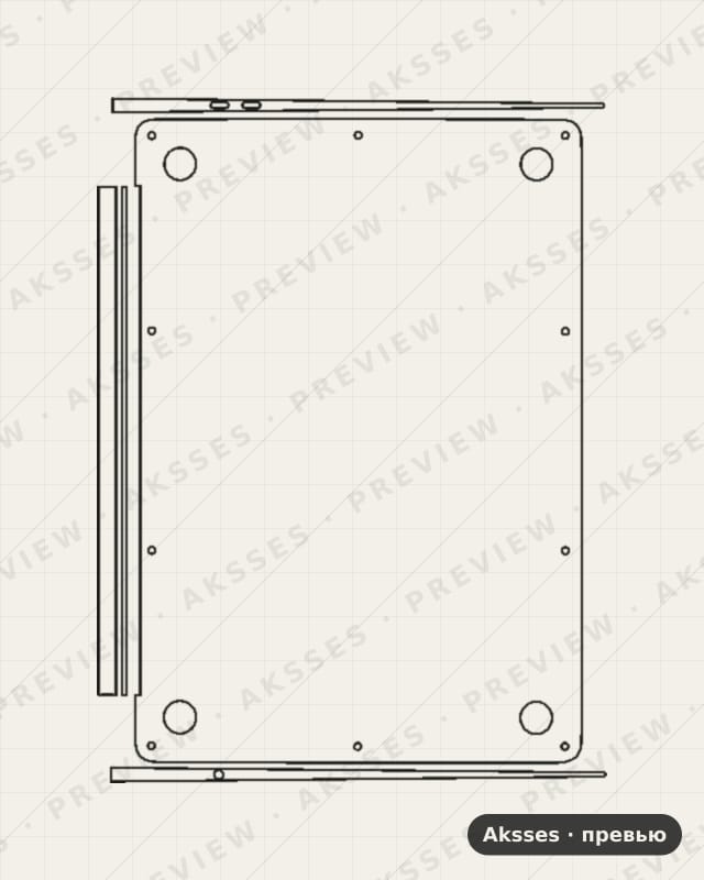 Лекало для MacBook Air 13 (2020), Bottom Sides