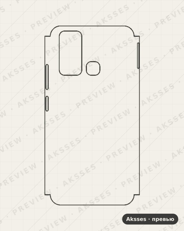 Лекало для Vivo Y30, Global, Half Cover