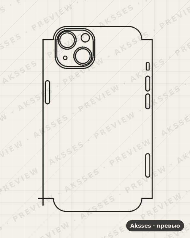 Лекало для iPhone 13, Half Cover