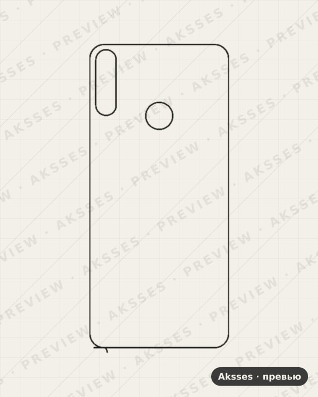 Лекало для Huawei Enjoy 20E, Back
