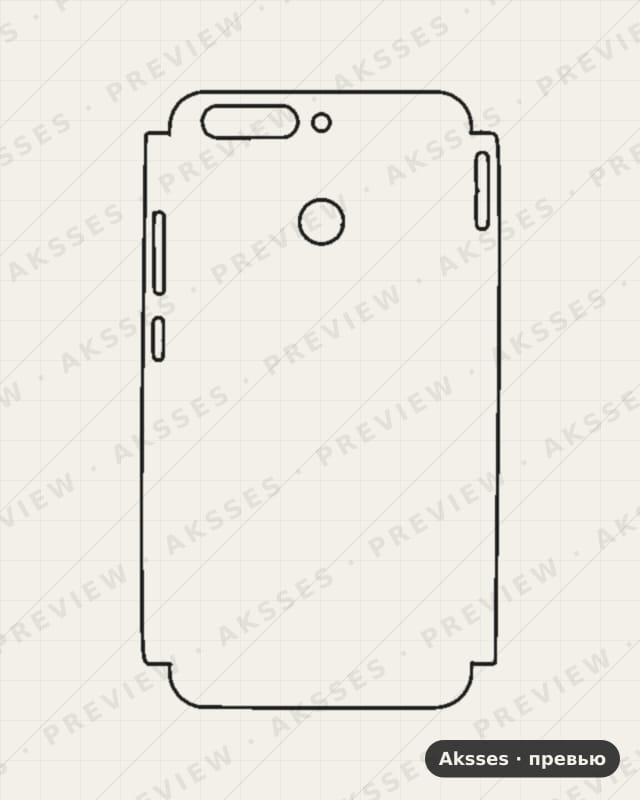 Лекало для Honor V9, Half Cover
