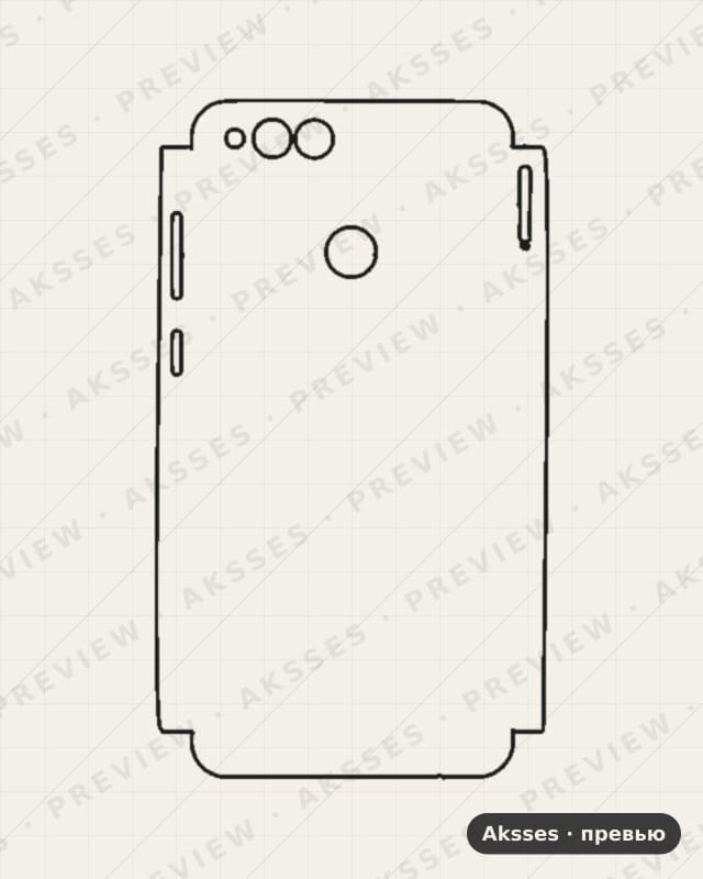 Лекало 7, 70, 7A, 7C, 7S, 7X 7X для Honor 7X, Case Friendly