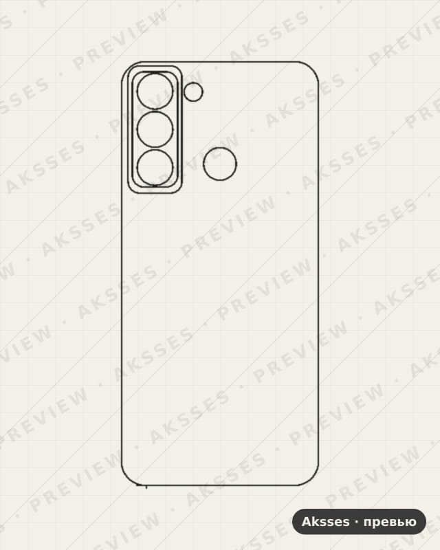 Лекало для Pop-ser. TECNO Pop 5 LTE, Back, Camera