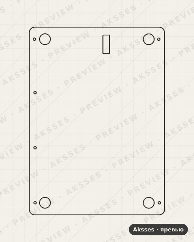 Лекало для MacBook Pro 13 (2008), Back