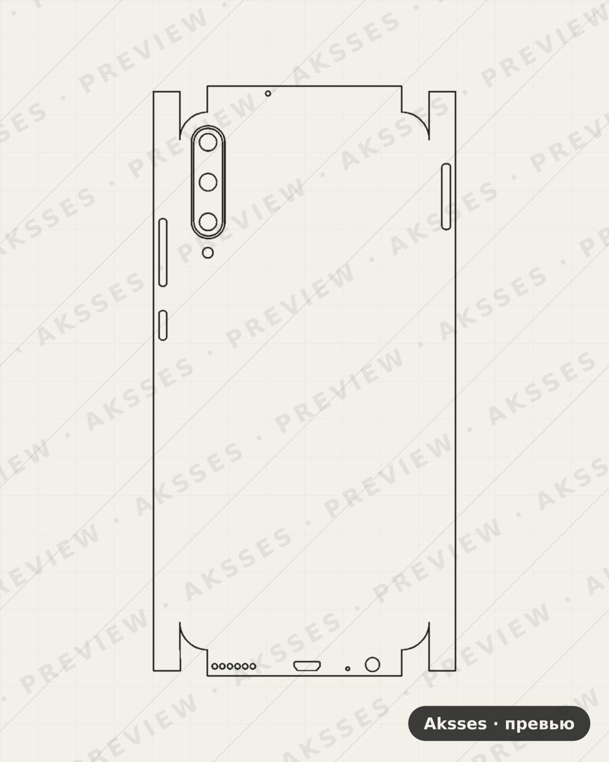 Лекало Play3 для Honor Play 3, All Inclusive