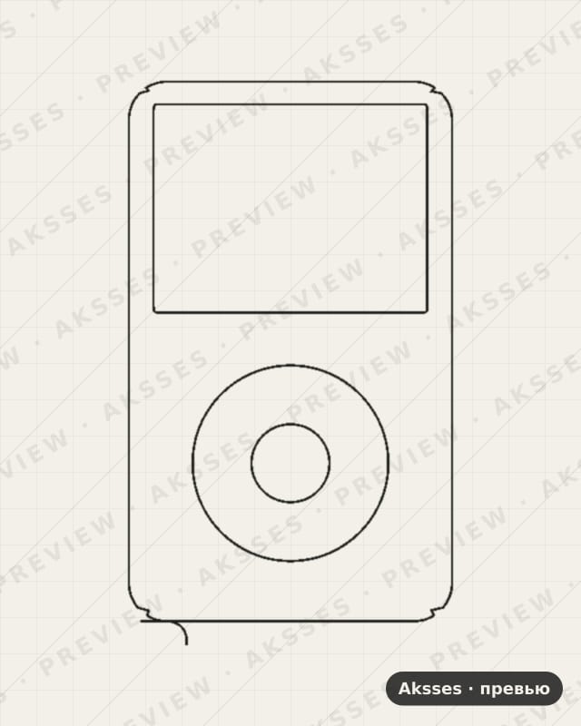Лекало для iPod classic, Front Full, Matte