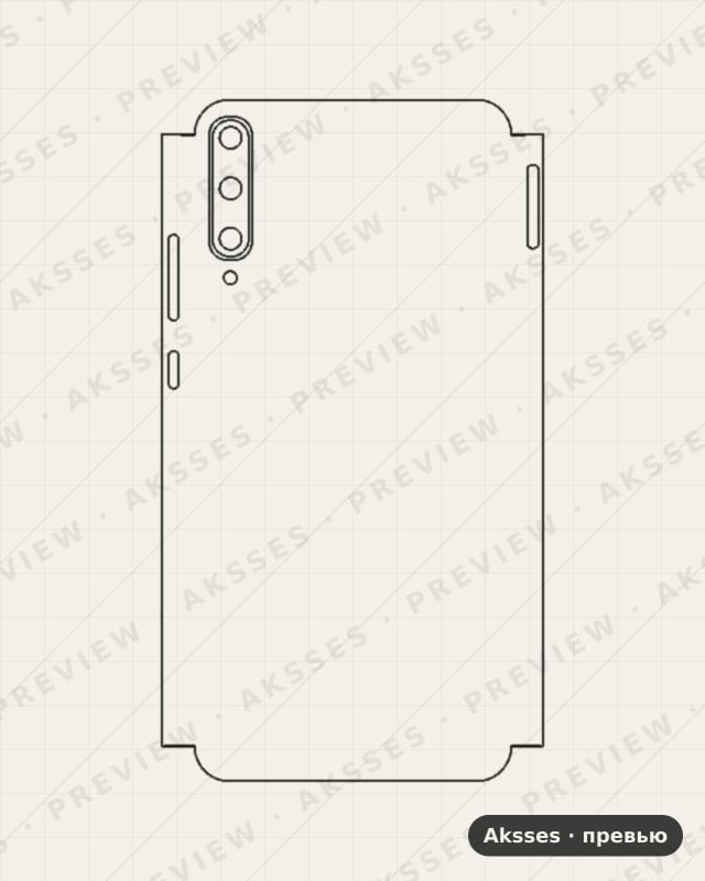 Лекало Play3 для Honor Play 3, Half Cover