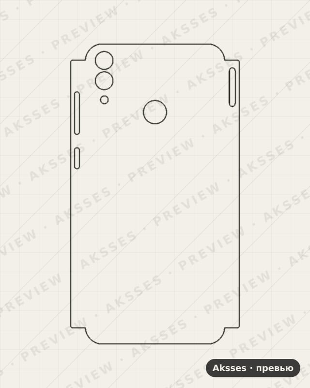 Лекало для Honor Play 8C, Half Cover