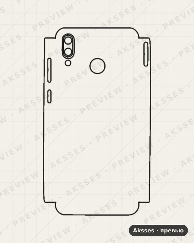Лекало для Honor Play, Half Cover