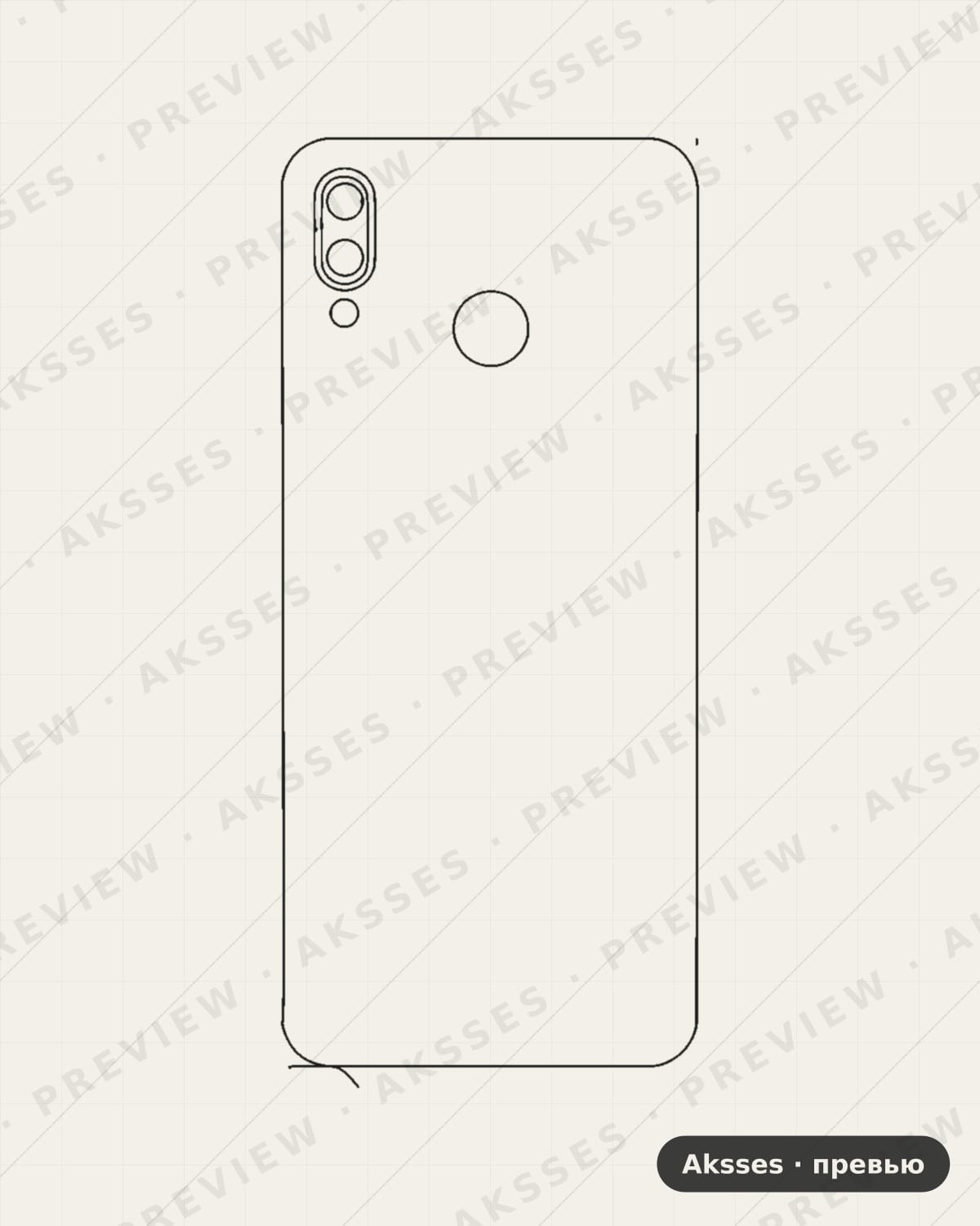 Лекало для Honor Play, Back