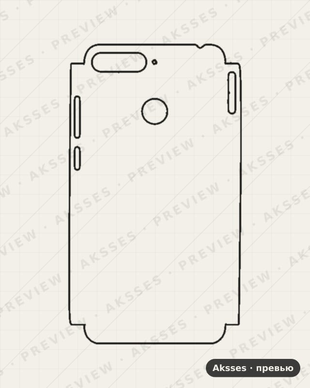 Лекало для Honor Play 7A, Fingerprint Version, Half Cover