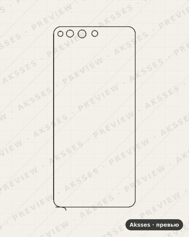 Лекало для Hisense A6L-2, Front Full, Matte
