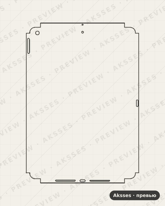Лекало для iPad 10.2 (7th Gen) (A2197) (2019), Half Cover