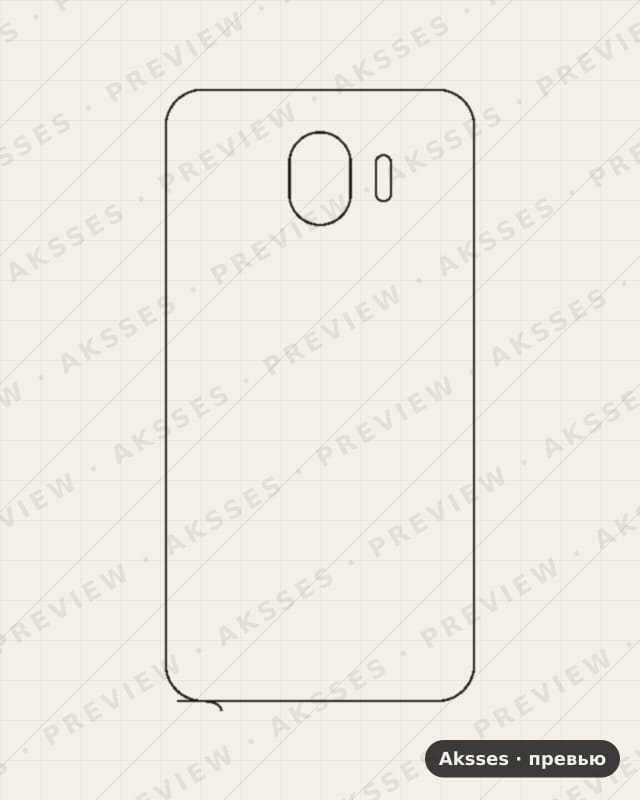 Лекало для Samsung Galaxy J4 Prime, Back