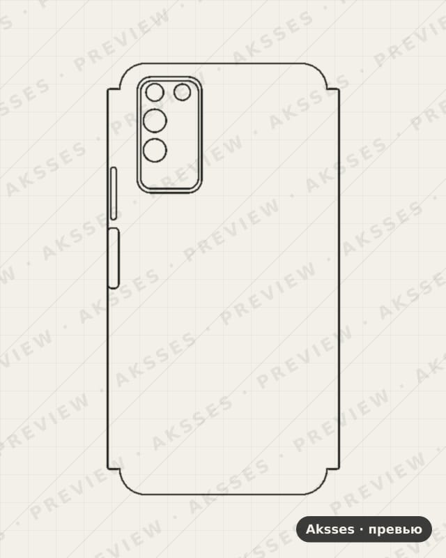 Лекало X10, X20, X30, X7, X8, X9 X10 для Honor X10, Half Cover