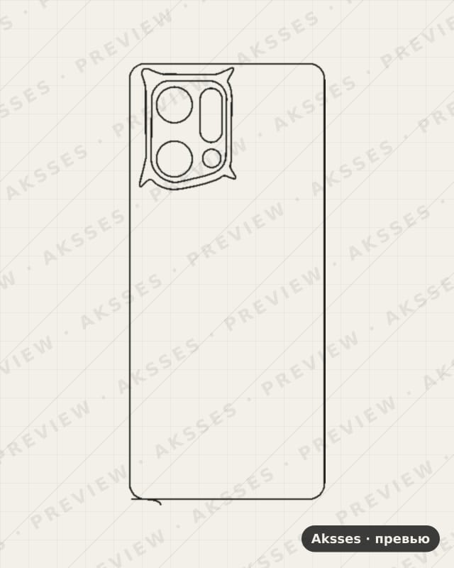 Лекало для Find--ser. OPPO Find X5, Back