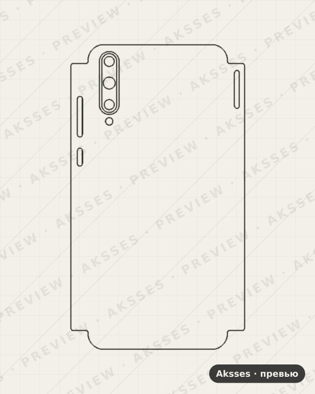 Лекало для Honor 20 Lite (China), China, Half Cover