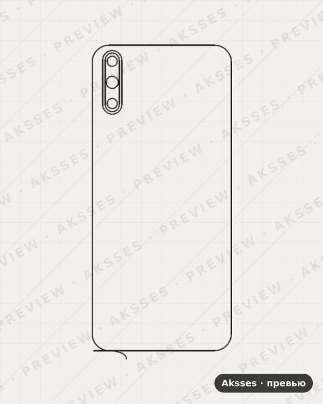 Лекало для Honor 20 Lite (China), Back, China