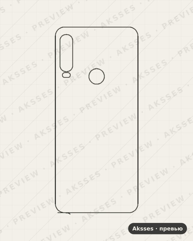 Лекало для Alcatel 3H, Back