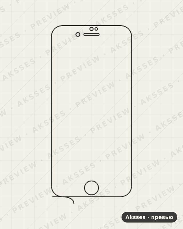 Лекало для iPhone SE (2022), Front Full, Matte